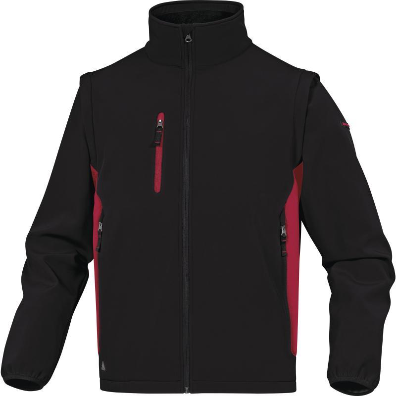 Bluza softshell Delta Plus Mysen2, rozmiar M, czarno-czerwony