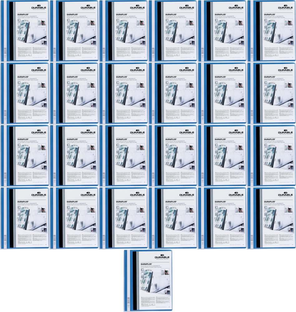 25x Skoroszyt plastikowy Duraplus Durable, A4, prezentacyjny, niebieski