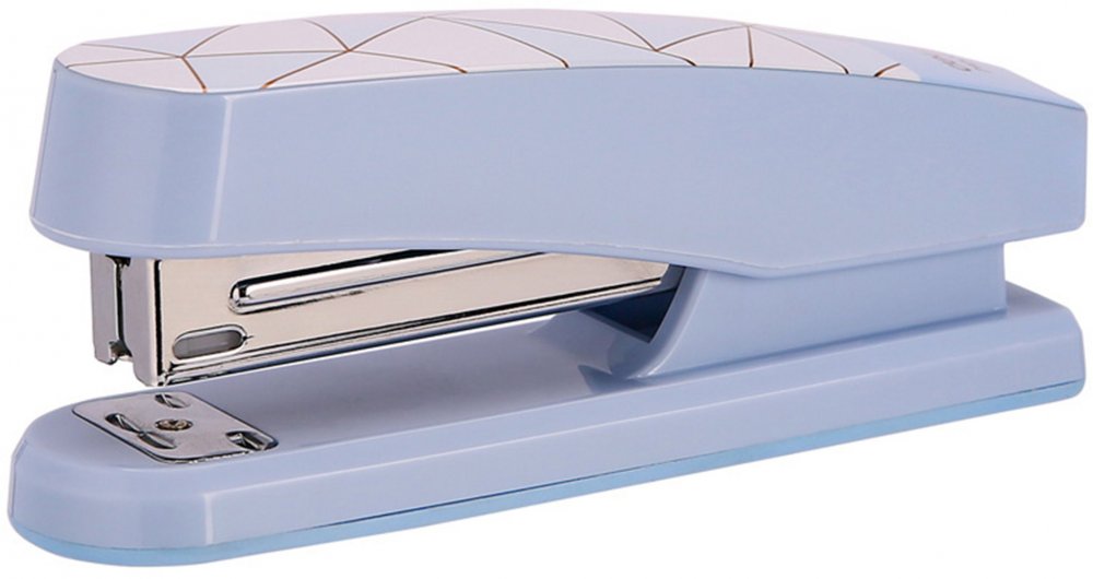 Zszywacz Deli Macaron, do 25 kartek, niebieski