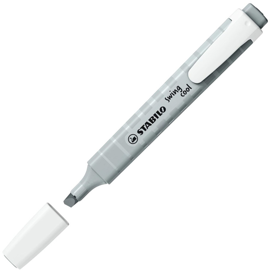 Zakreślacz Stabilo Swing Cool Pastel, ścięta, pastelowy, mglisty szary