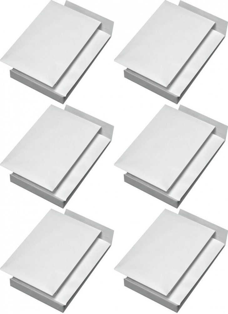 6x Koperta rozszerzana Rayan, B5 z paskiem HK, 10 sztuk, biały