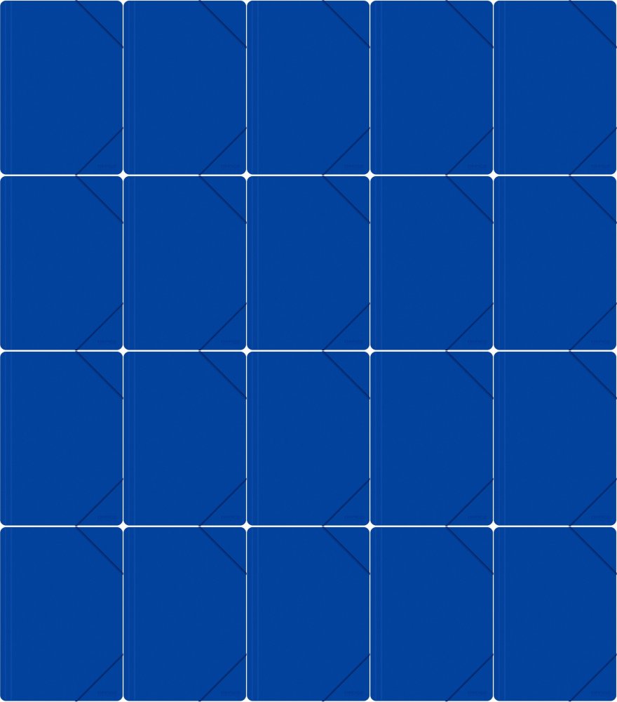 20x Teczka plastikowa z gumką Office Products, A4, 3-skrzydłowa, 500μm, niebieski