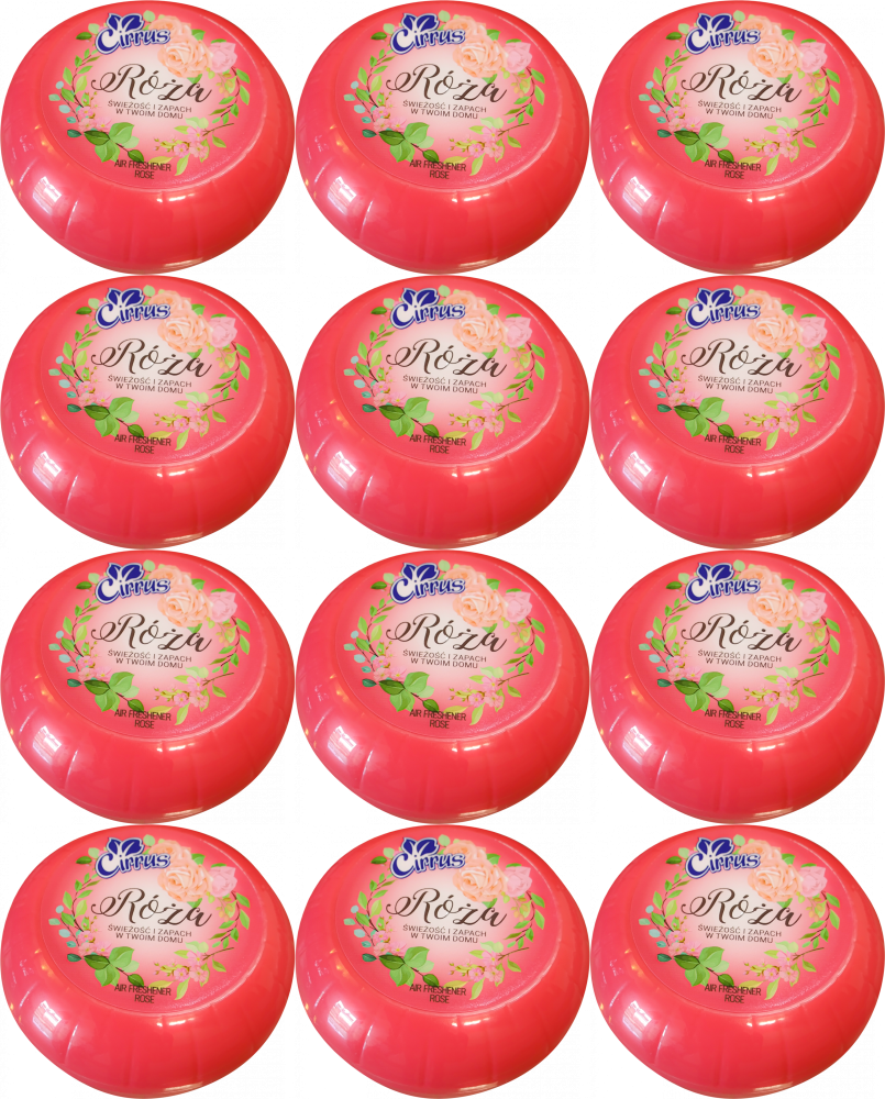 12x Odświeżacz powietrza Cirrus tulipan, róża, żel, 150g