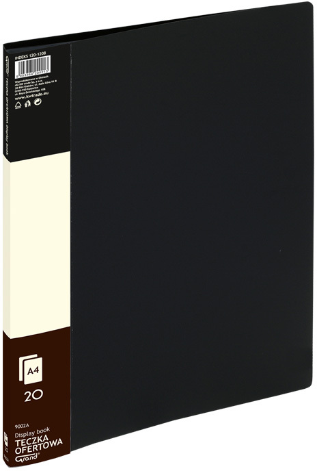 Album ofertowy Grand 9002A, A4, 20 koszulek, czarny