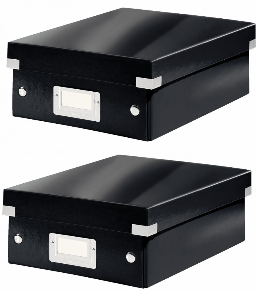 2x pudło z przegródkami Leitz Click&Store Wow, małe, czarny