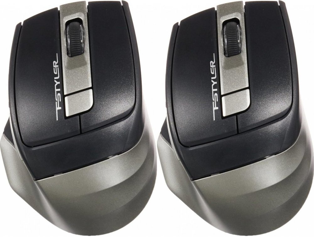 2x Myszka bezprzewodowa A4Tech FStyler FB35 RF, optyczna, szary przydymiony