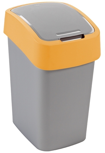 Kosz na śmieci Curver Flip Bin, 25l, srebrno-pomarańczowy
