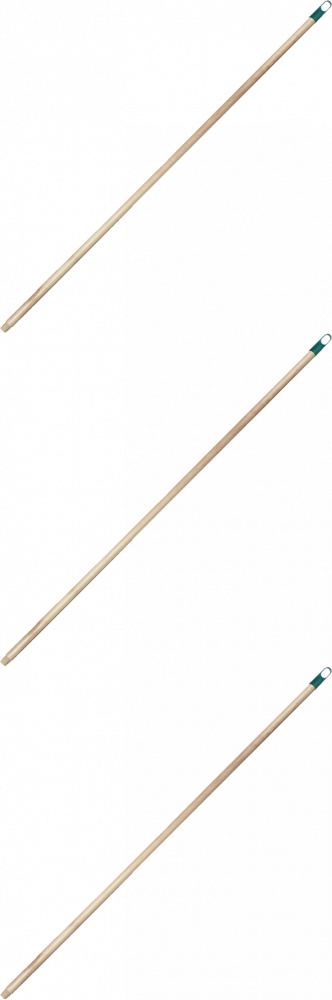 3x Kij drewniany do mopa lub miotły York, 130cm, brązowy