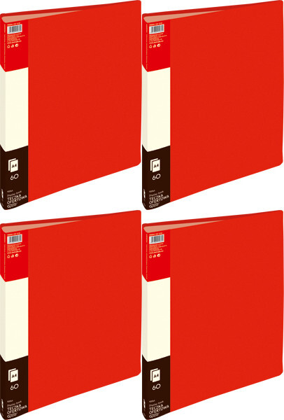 4x Album ofertowy Grand 9006A, A4, 60 koszulek, czerwony