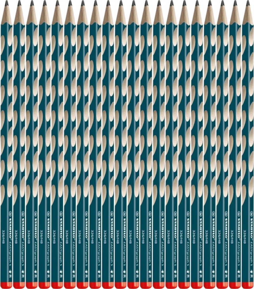 20x Ołówek Stabilo EASYgraph S, HB, cienki, dla praworęcznych, morski