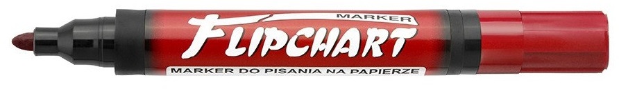 Marker do flipchartów Kamet Standard, okrągła, 5mm, czerwony