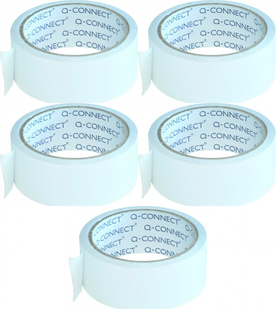 5x Taśma dwustronna Q-Connect, 38mm x 10m, przezroczysty