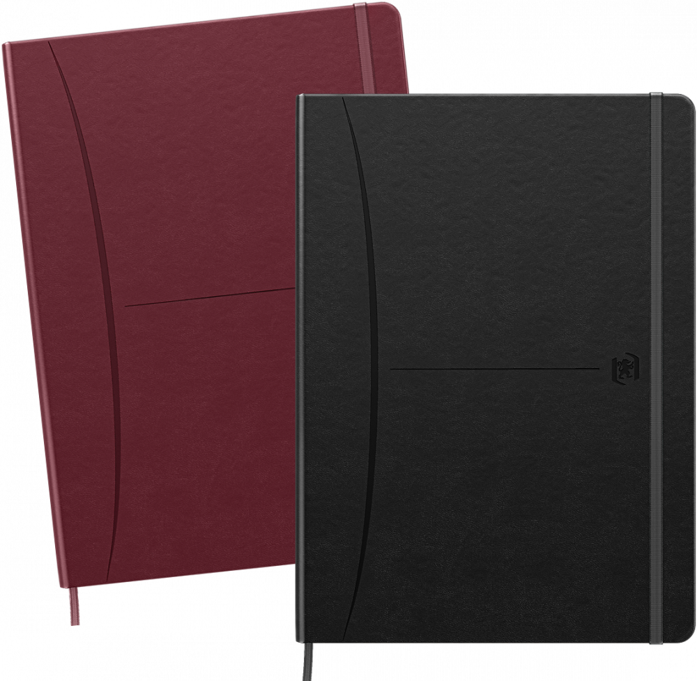 2x Notatnik w kratkę Oxford Signature, z gumką, B5, twarda oprawa, 80 kartek, mix kolorów