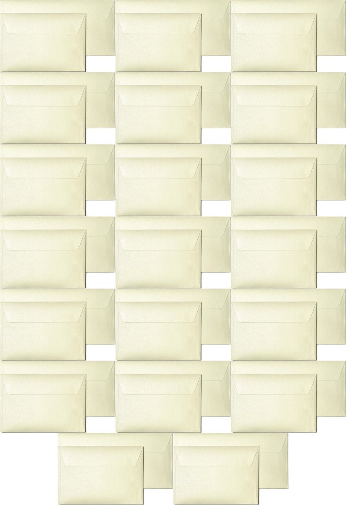 20x Koperta ozdobna Galeria Papieru, Millenium, C6, 120 g/m2, 10 sztuk, kremowy