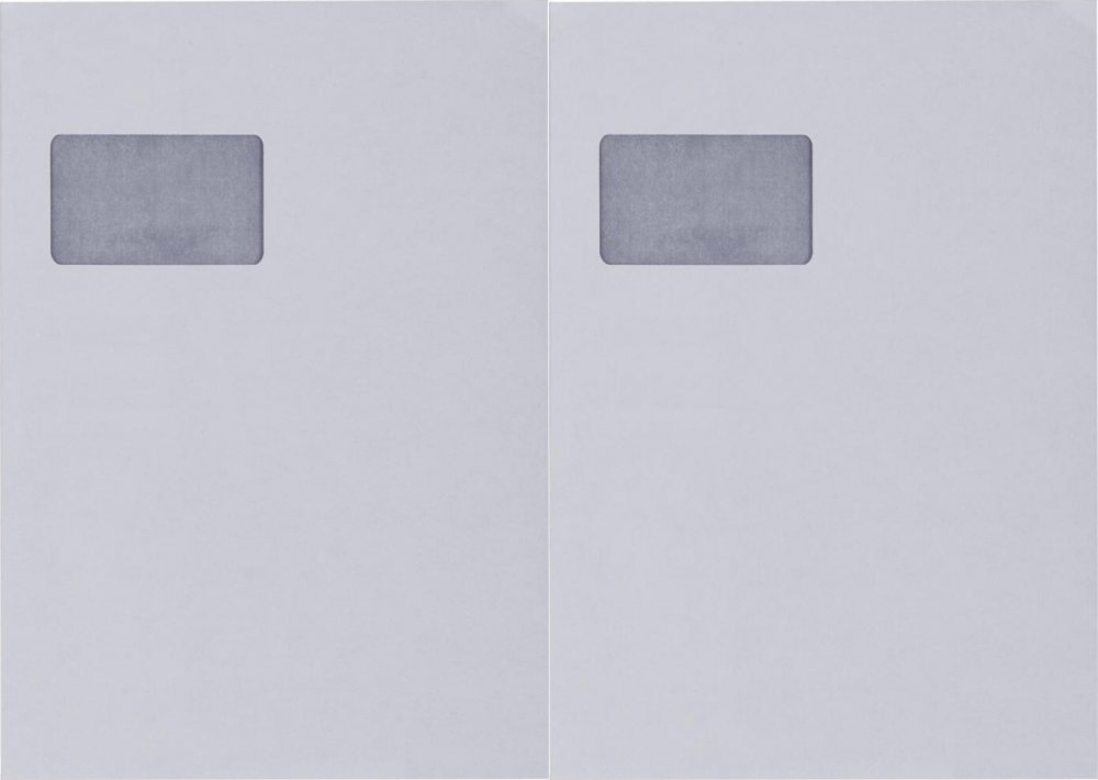 2x Koperta standardowa NC, C4, samoklejąca SK, okno lewe, 250 sztuk, biały