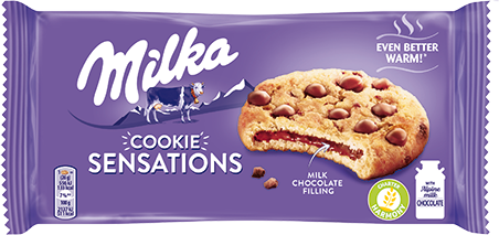 Ciastka Milka Sensations Choco Inside, kakaowe z czekoladą, 156g