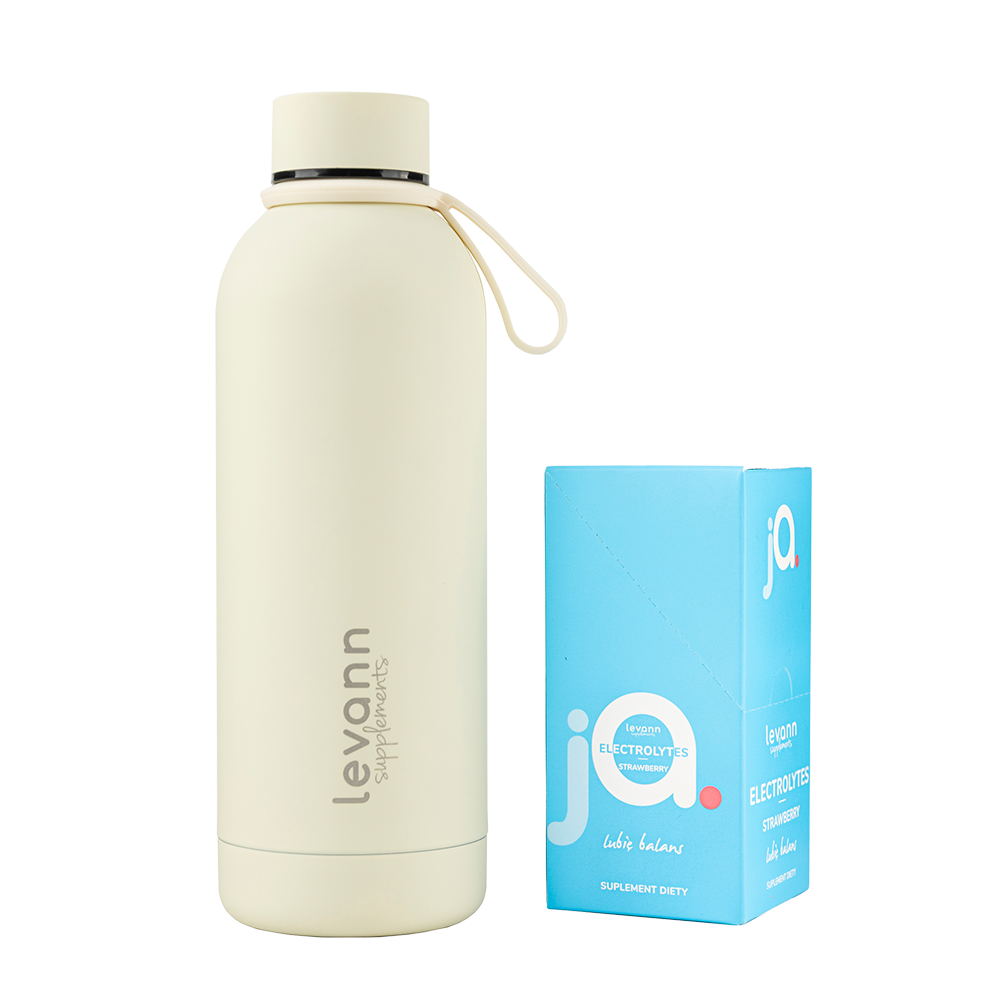 Butelka termiczna + Levann "jA" Electrolytes Strawberry