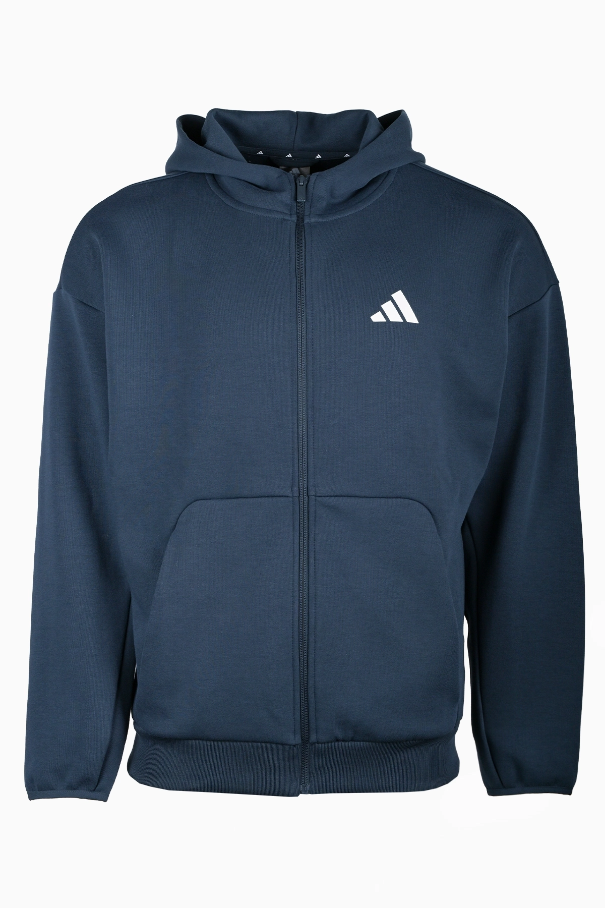 Bluza z kapturem adidas Future Icons Small Logo Full-Zip - Granatowy