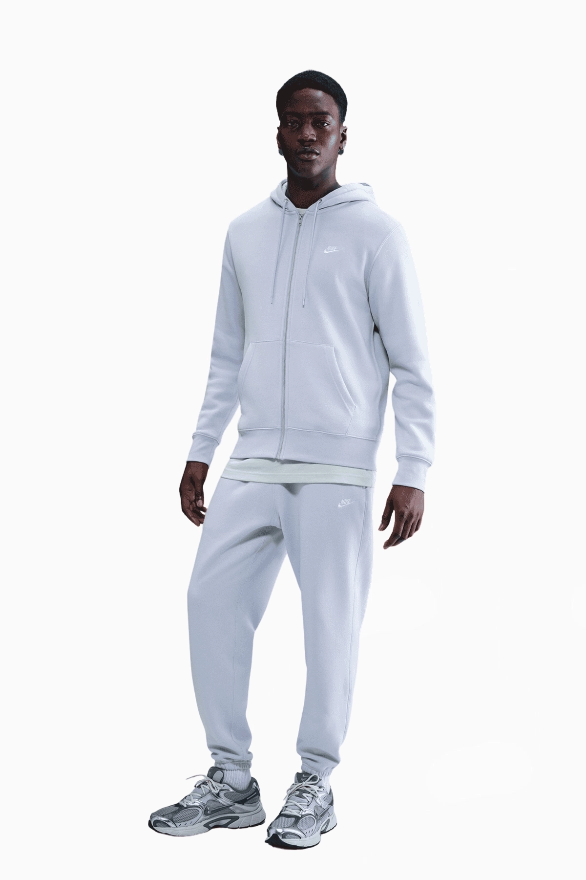 Bluza z kapturem Nike Club Full-Zip - Szary