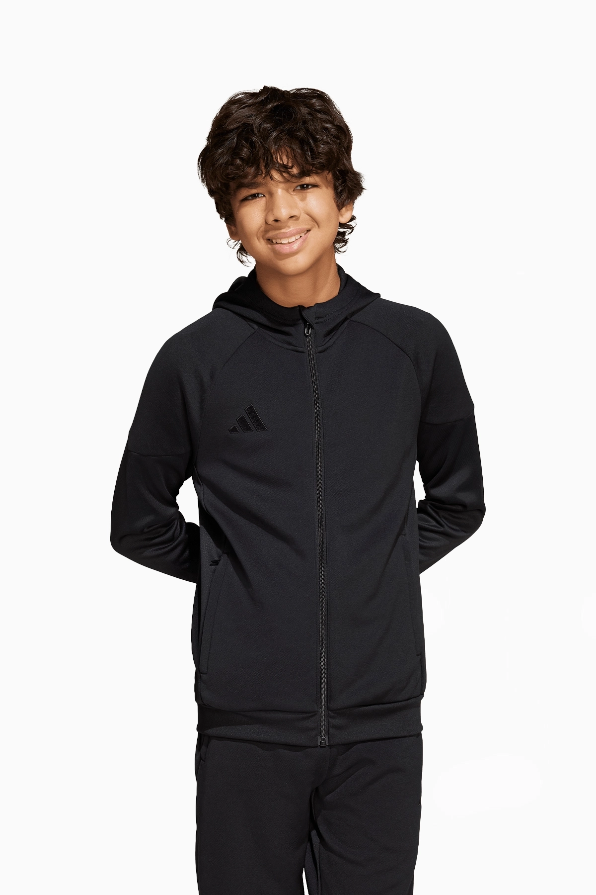 Bluza z kapturem adidas Tiro 25 Travel FZ Junior - Czarny