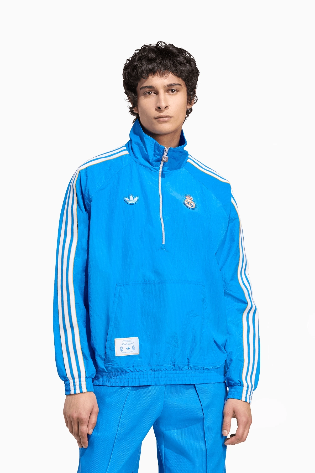 Bluza adidas Real Madryt 25/26 Terrace Icons Half-Zip - Niebieski