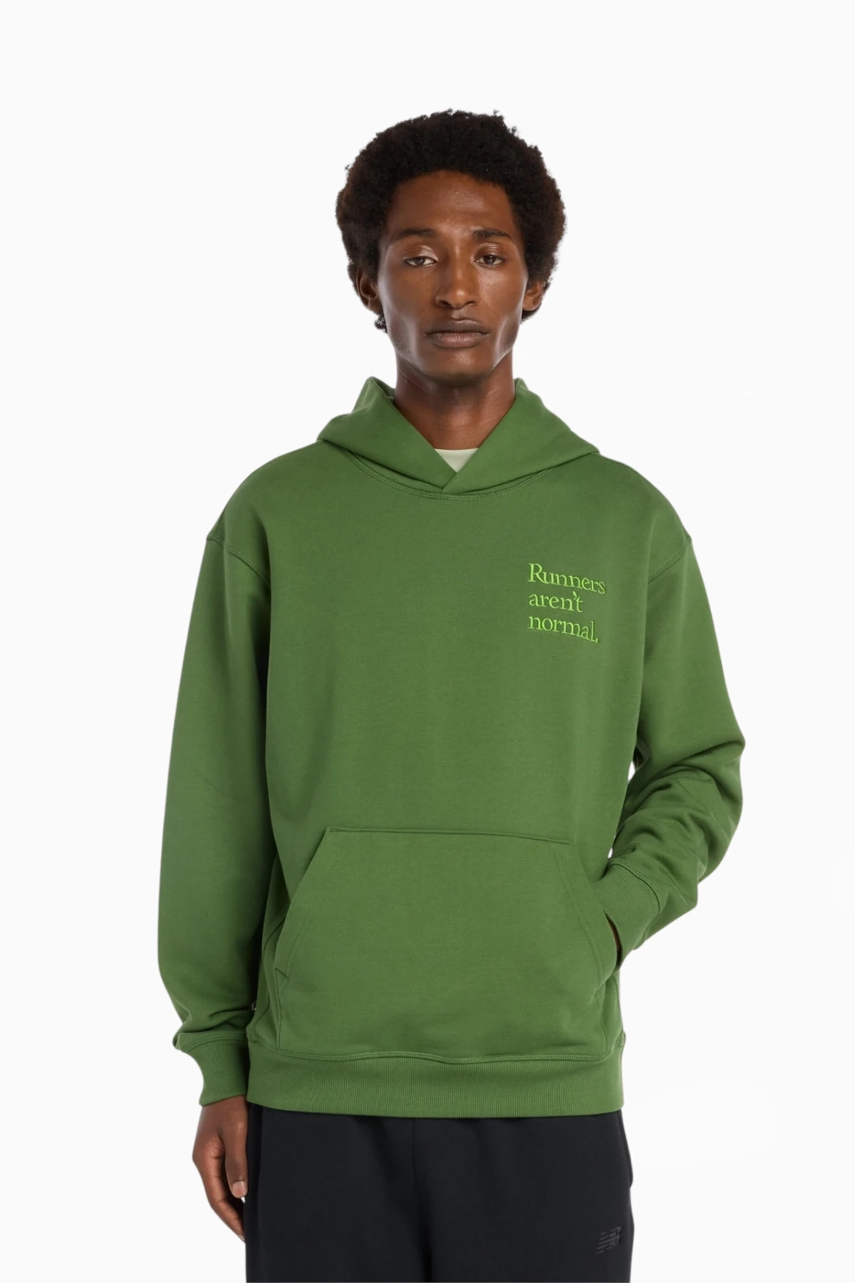 Bluza z kapturem New Balance Runners Arent Normal - Zielony