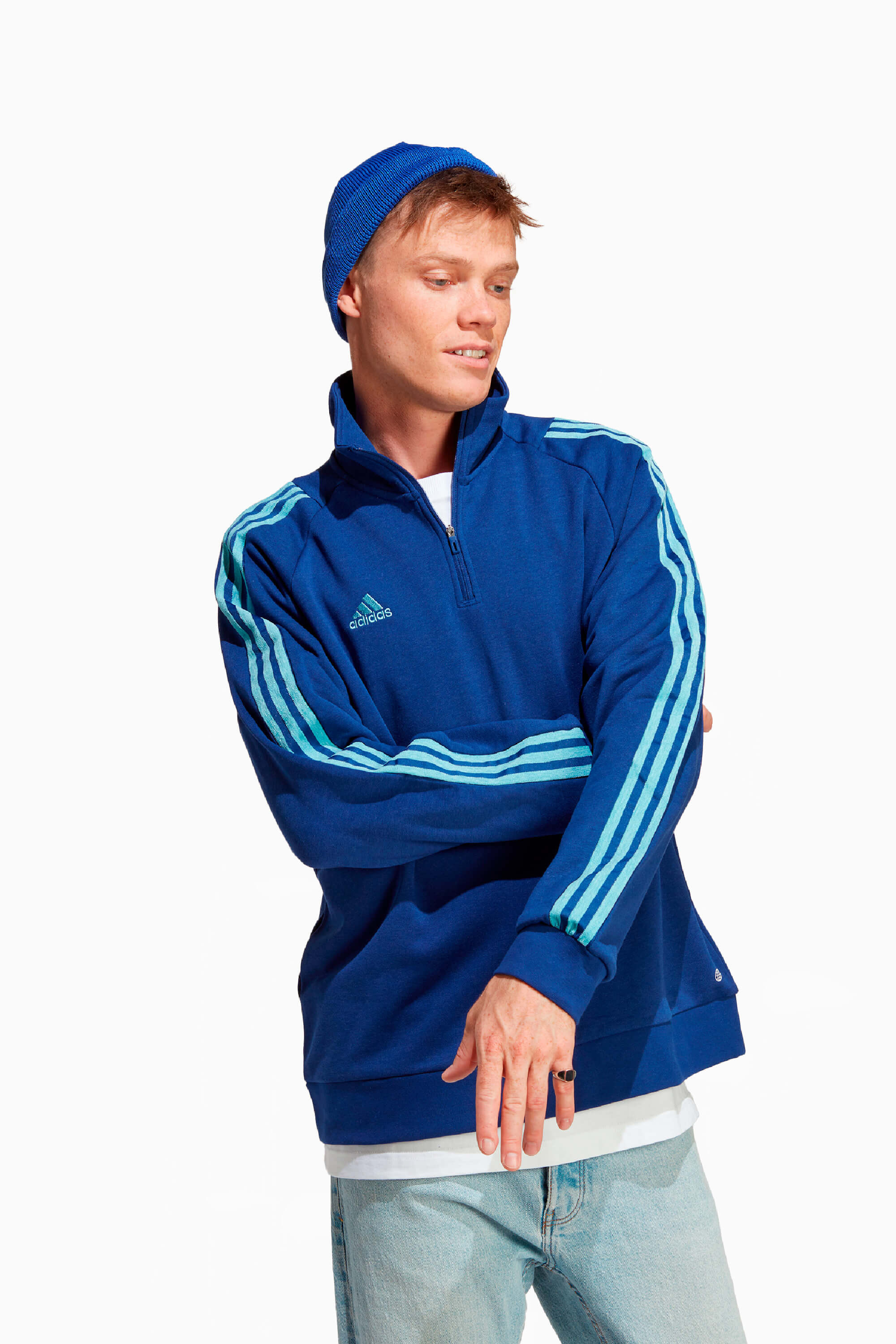 Bluza adidas Quarter Zip - Niebieski