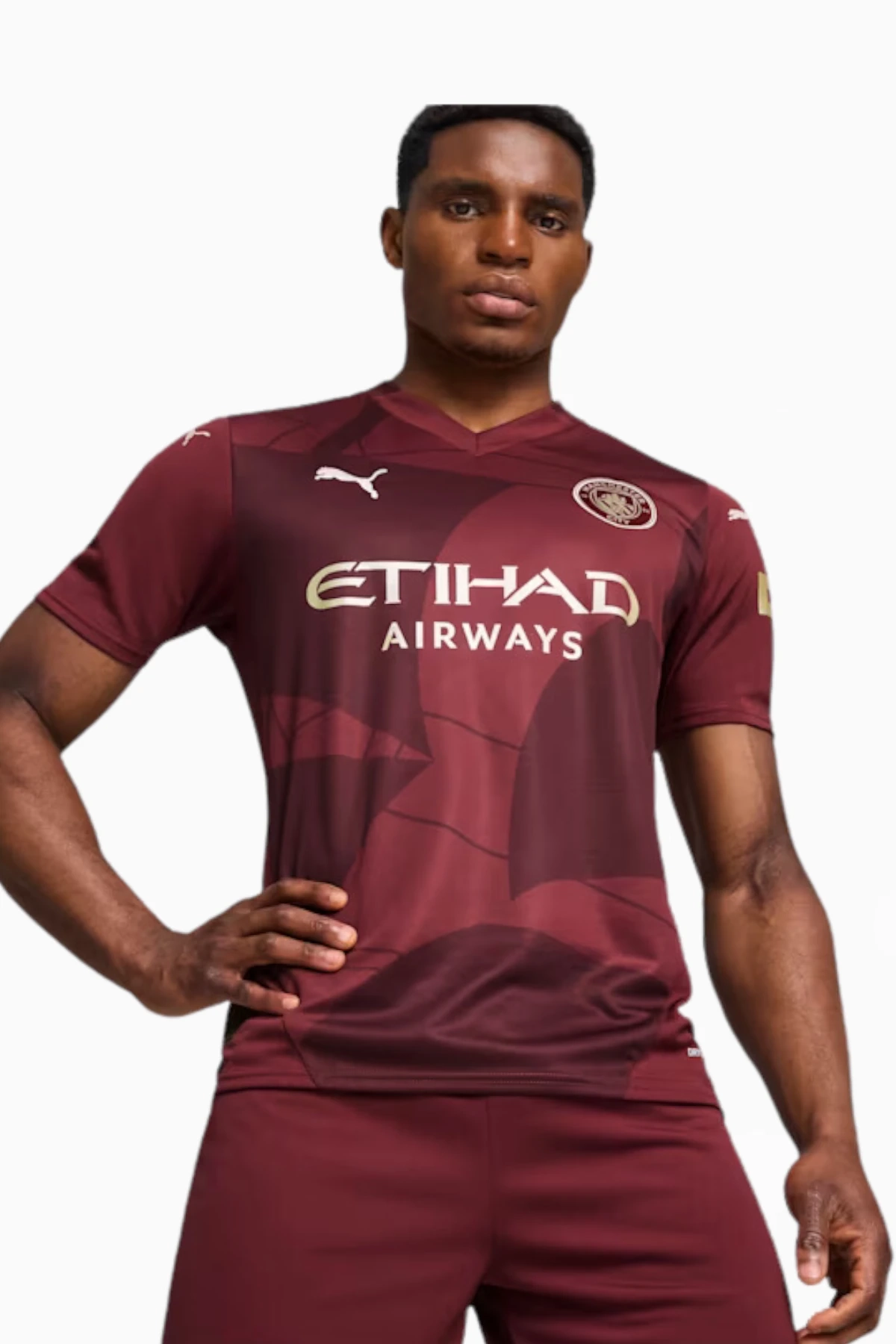 Koszulka Puma Manchester City 24/25 Trzecia Replica - Bordowy