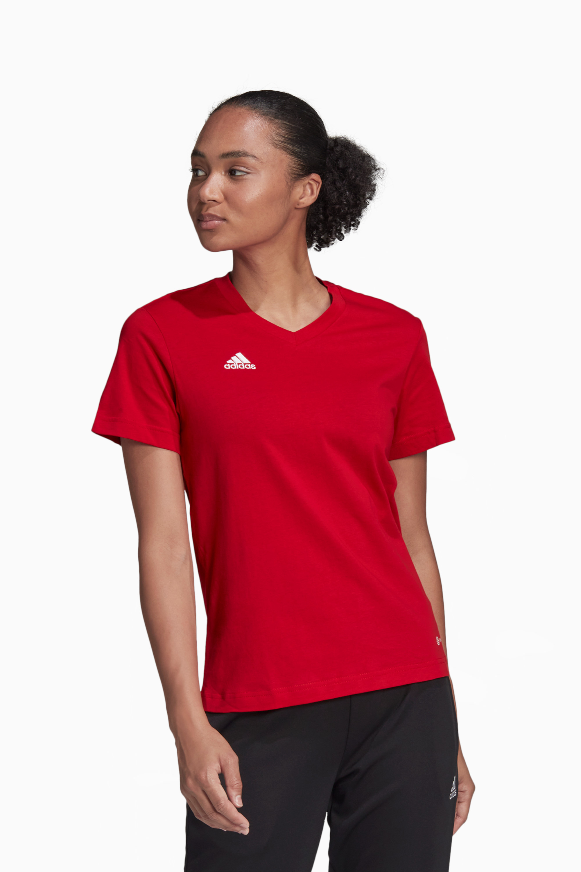 Koszulka adidas Entrada 22 Tee Damska - Czerwony