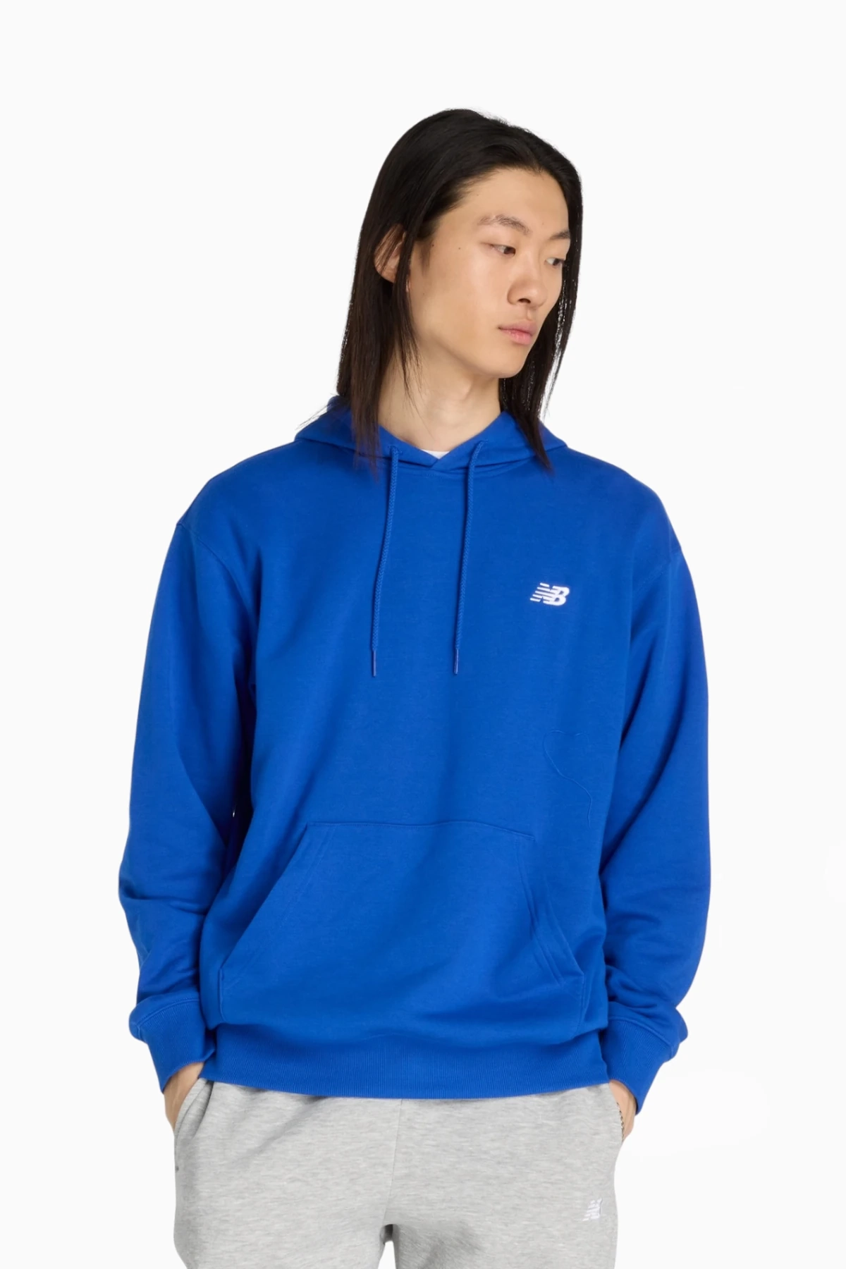 Bluza z kapturem New Balance Sport Essential French Terry - Niebieski