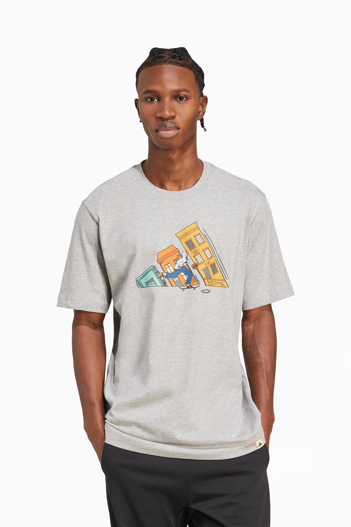 Koszulka adidas DDL Skate - Szary