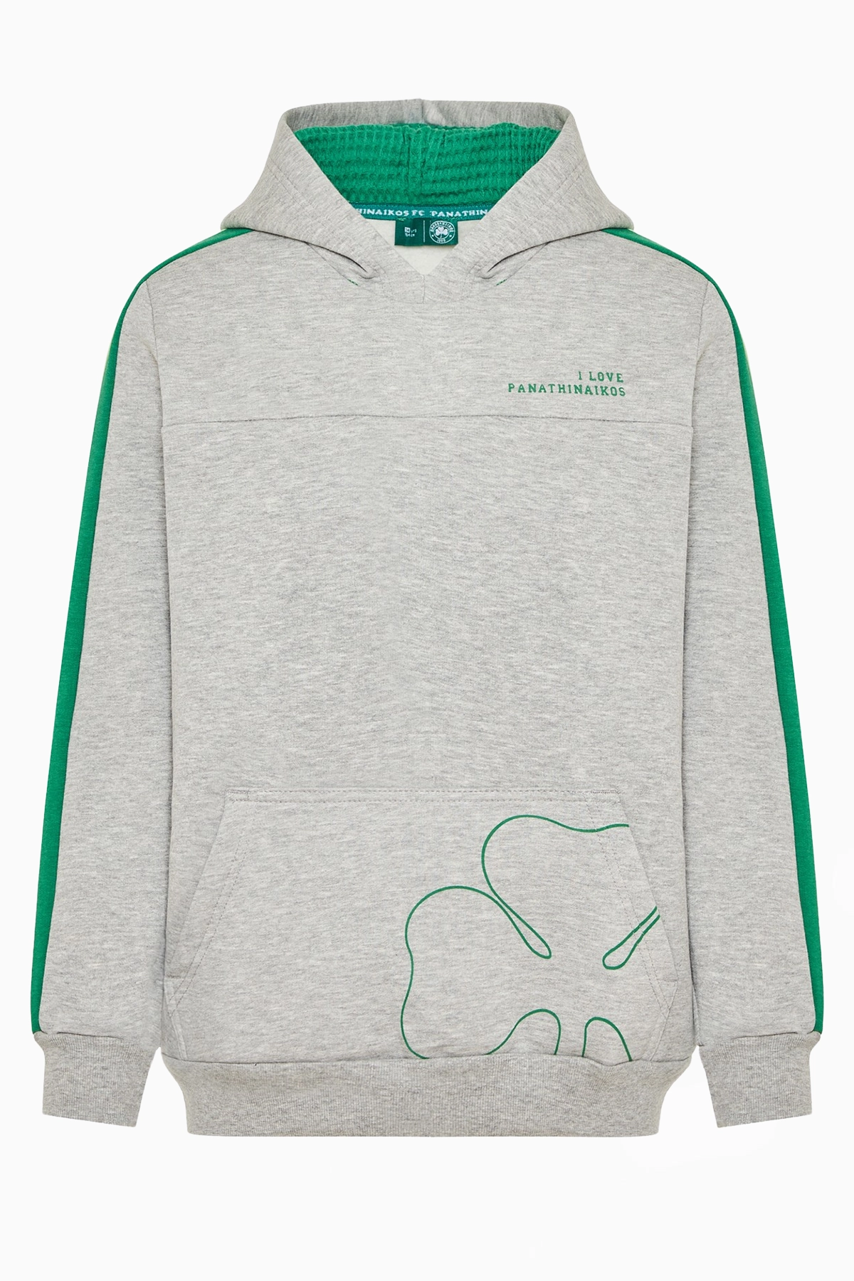 Bluza z kapturem Bodytalk Panathinaikos FC 24/25 "I Love Panathinaikos" Junior - Szary