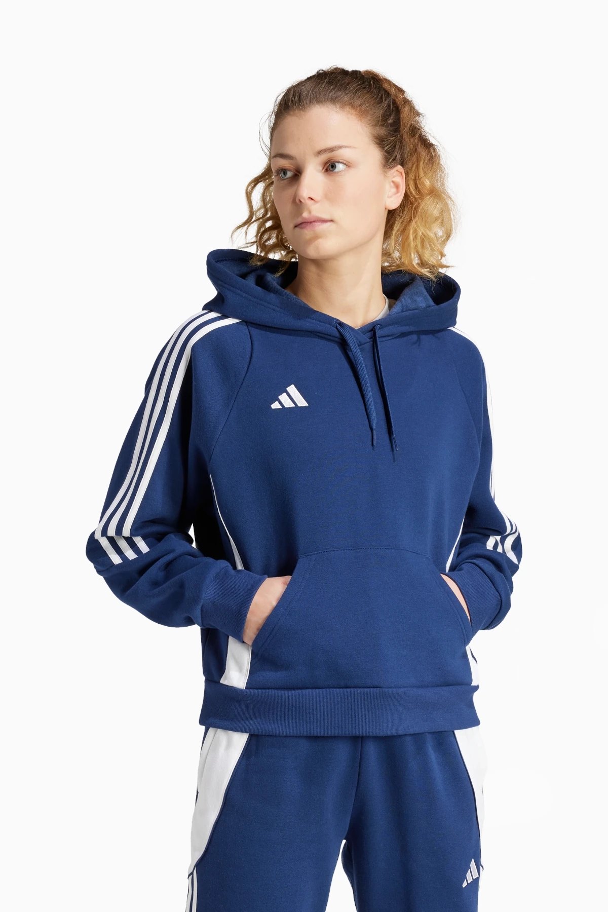 Bluza z kapturem adidas Tiro 24 Damska - Granatowy