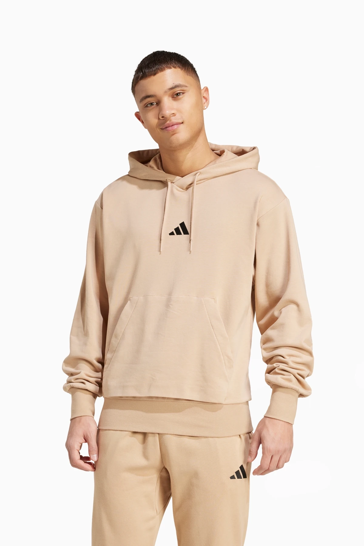 Bluza z kapturem adidas Feelcozy French Terry - Beżowy