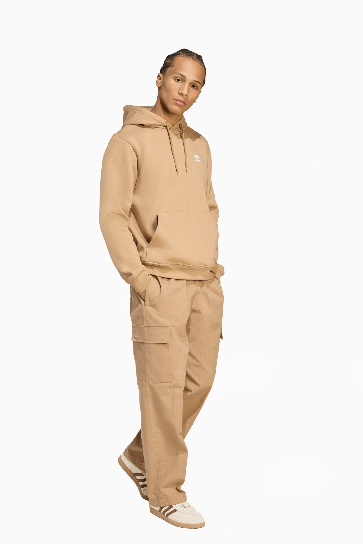 Bluza z kapturem adidas Trefoil Essentials - Brązowy