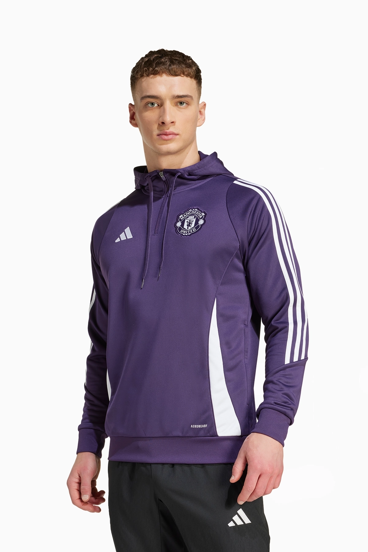 Bluza z kapturem adidas Manchester United 25/26 Training - Fioletowy