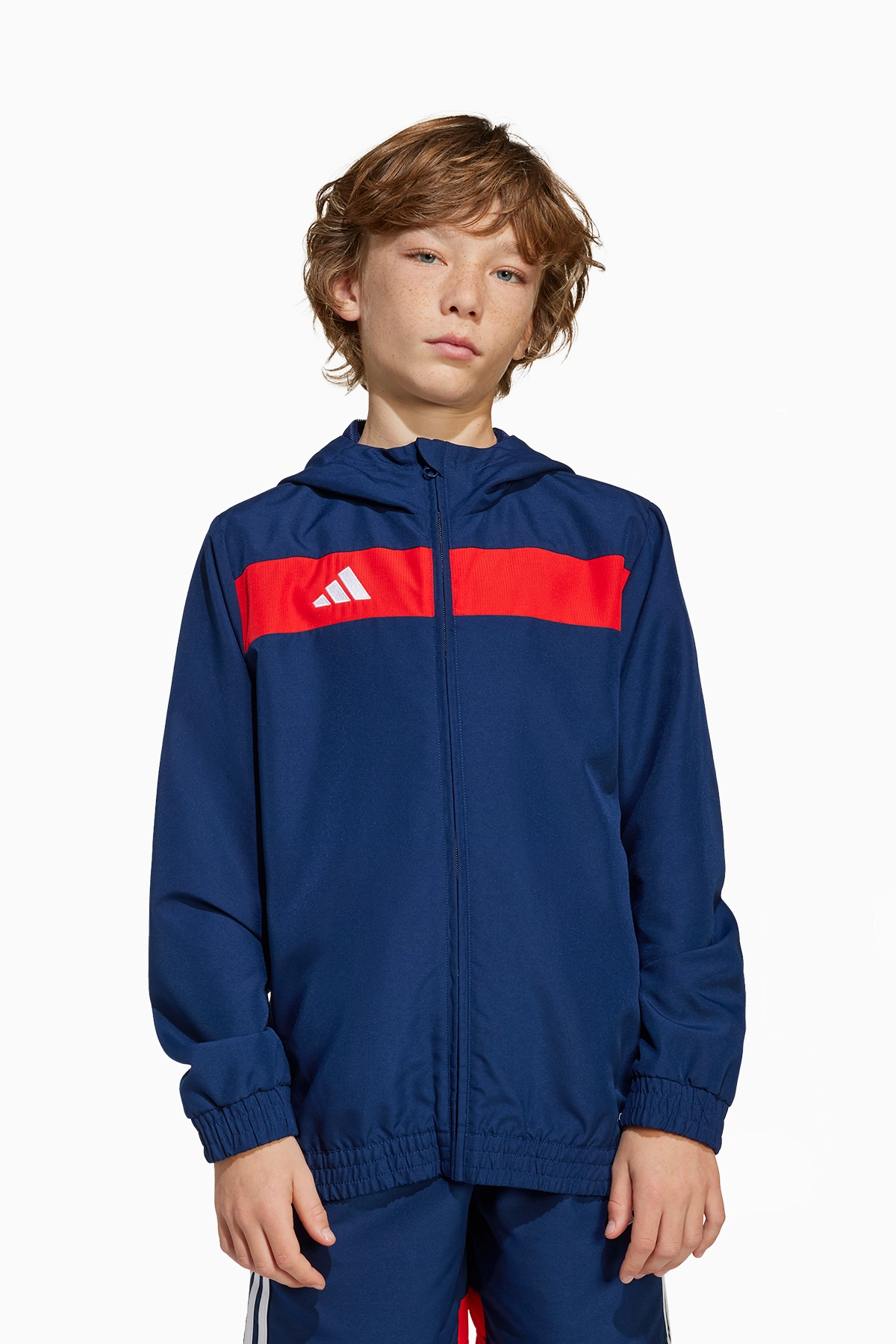 Bluza z kapturem adidas Tiro 25 Essentials Woven Junior - Granatowy