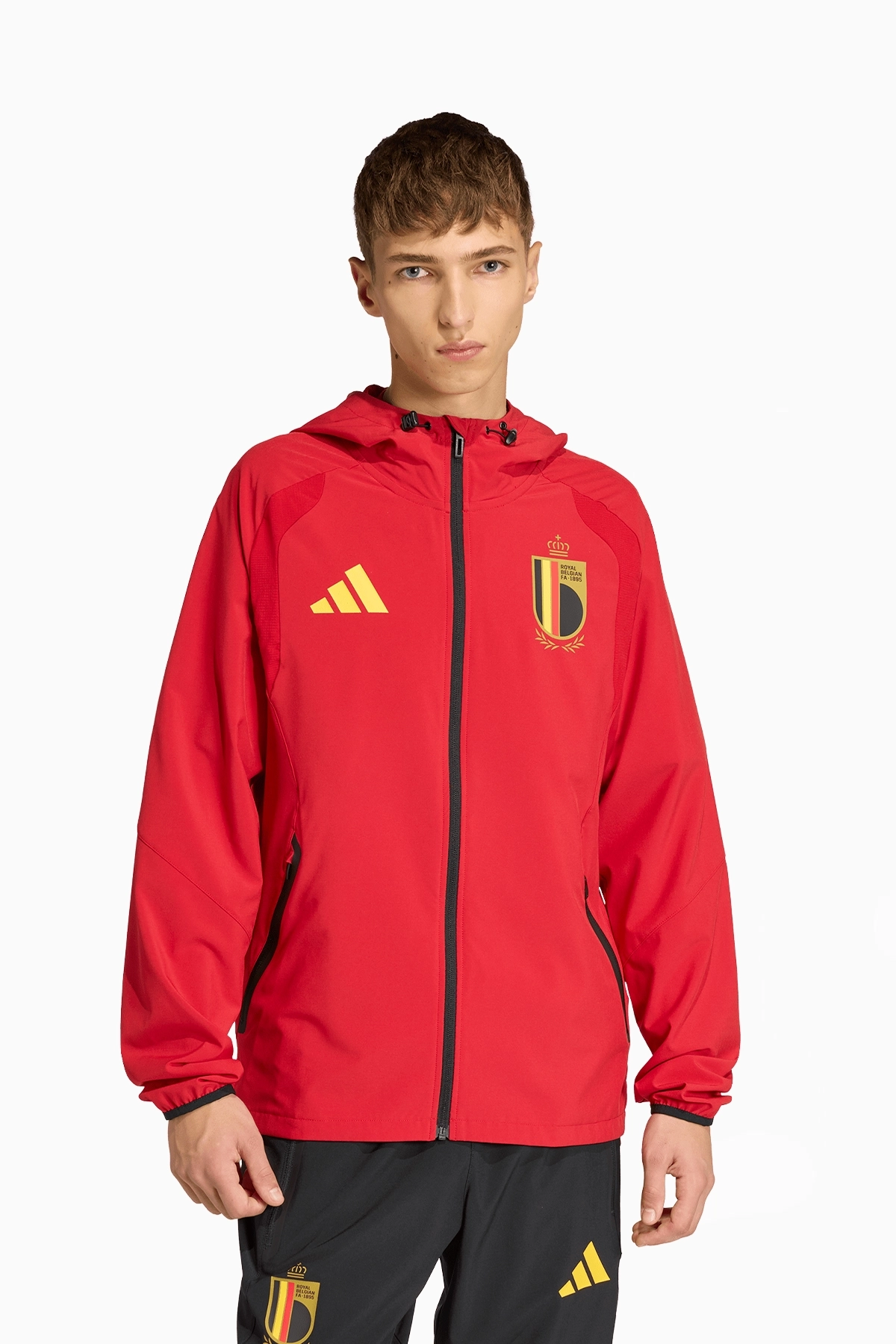 Kurtka Reprezentacji Belgii adidas 2026 Tiro Travel Full-Zip - Czerwony