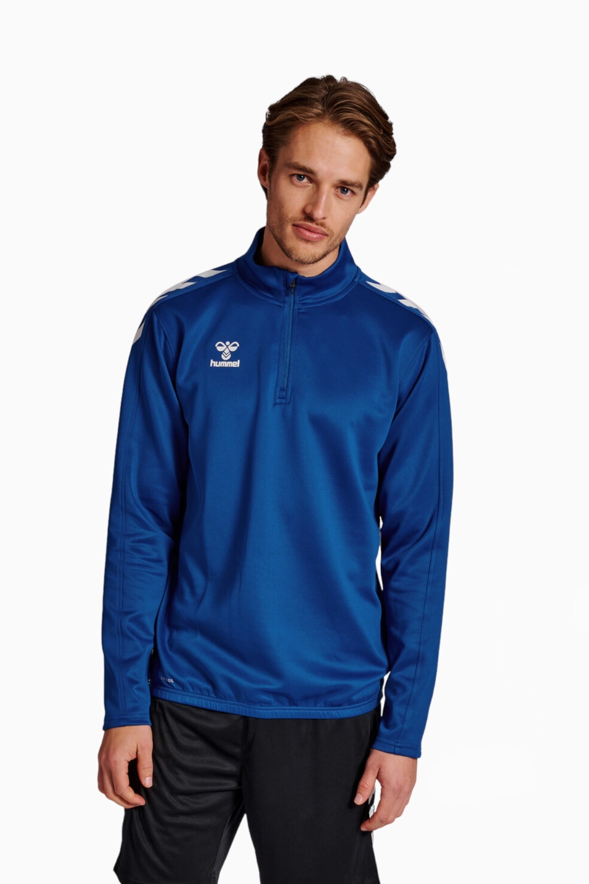 Bluza hummel Core XK Half Zip Poly Sweat - Niebieski