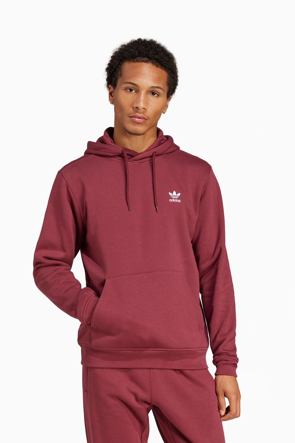 Bluza z kapturem adidas Trefoil Essentials - Bordowy
