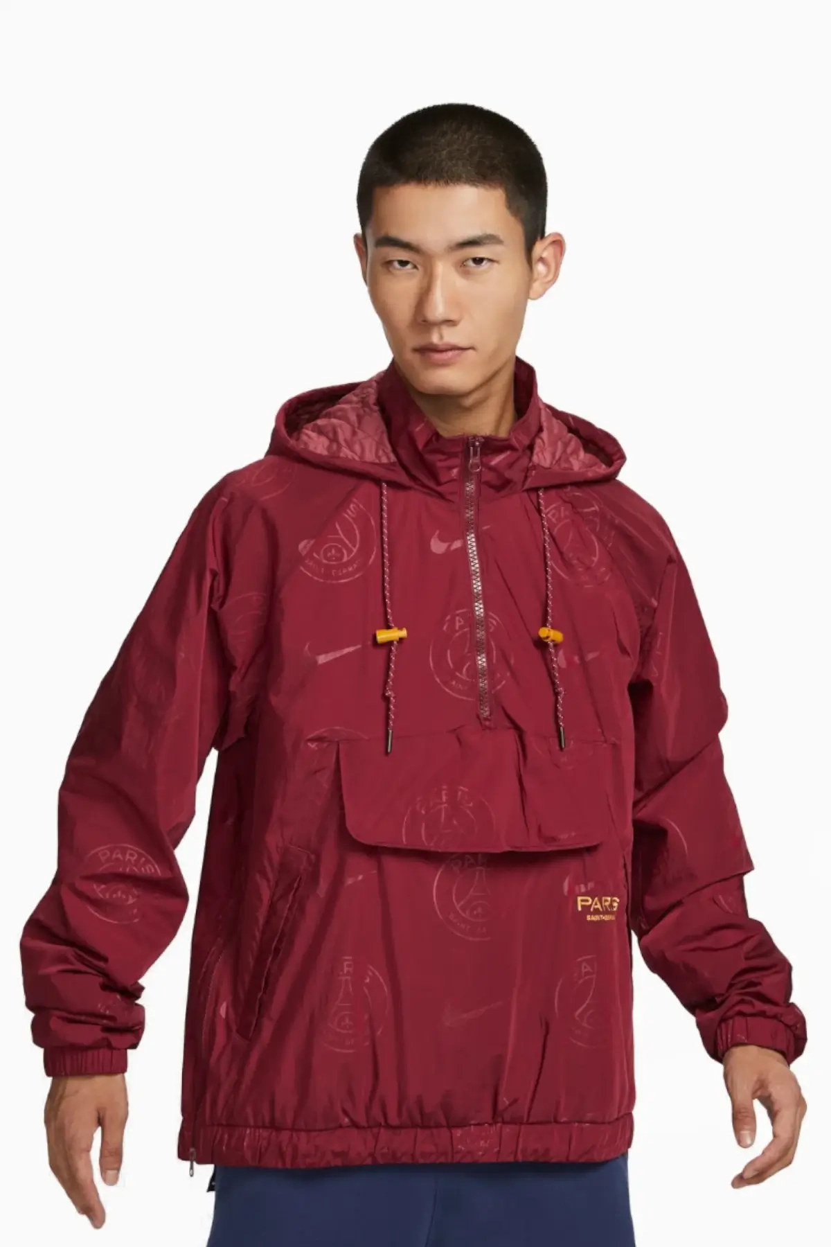 Kurtka Nike PSG 23/24 Team 31 Courtside SE - Bordowy