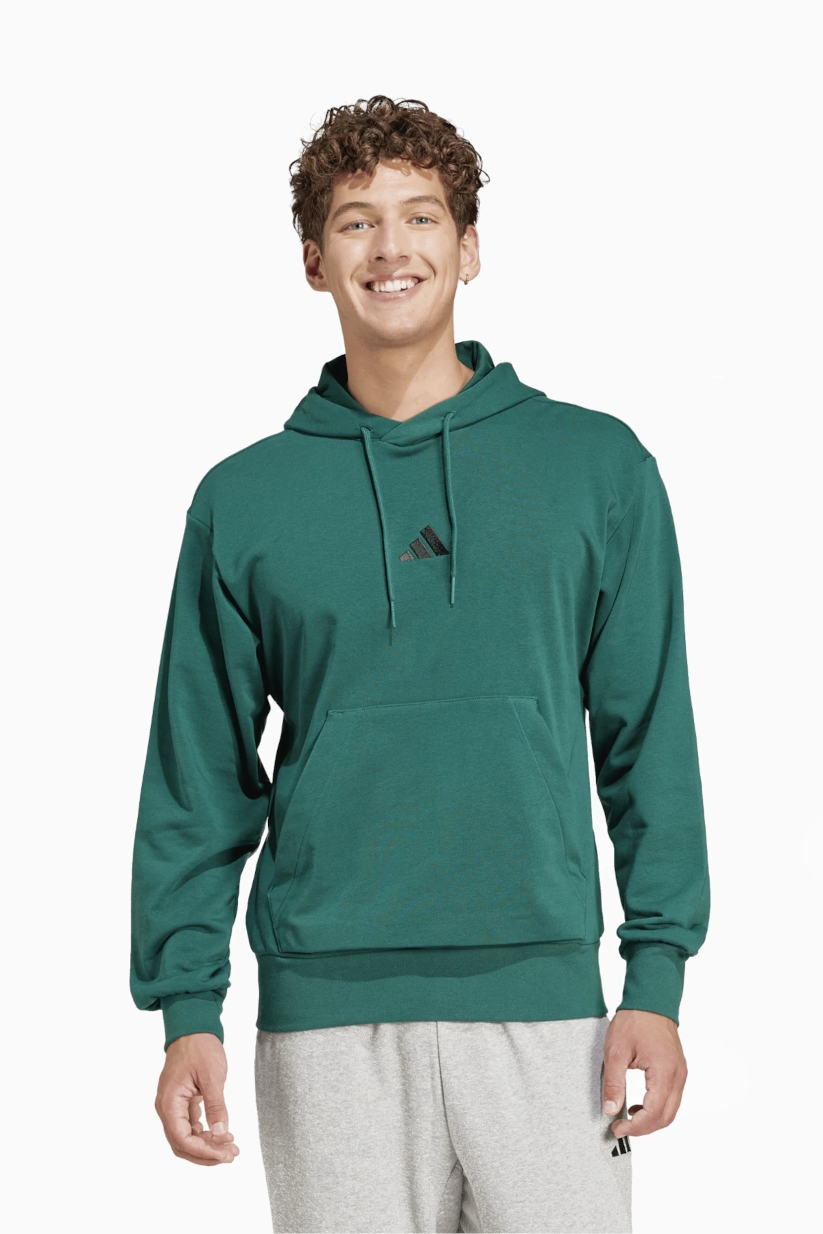 Bluza z kapturem adidas Feelcozy French Terry - Zielony