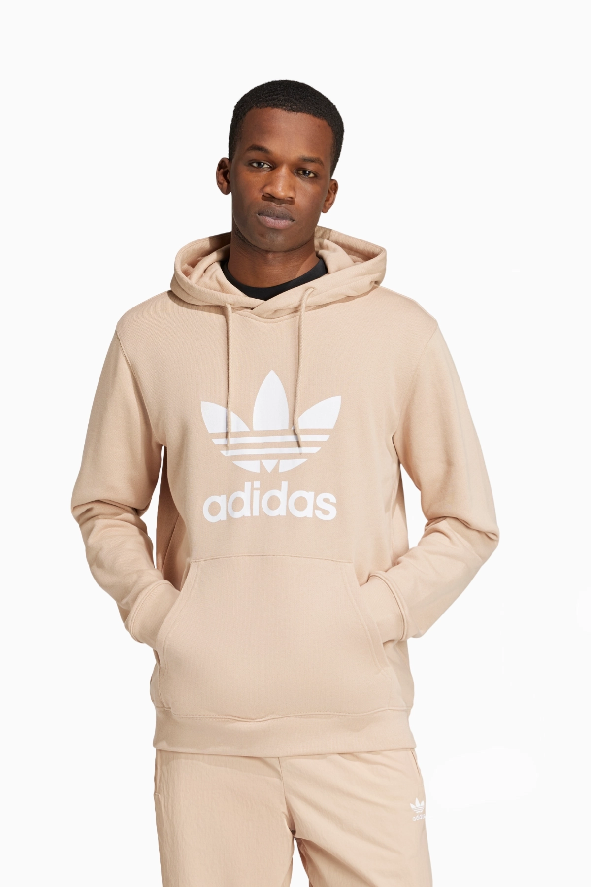 Bluza z kapturem adidas Adicolor Classics Trefoil - Beżowy