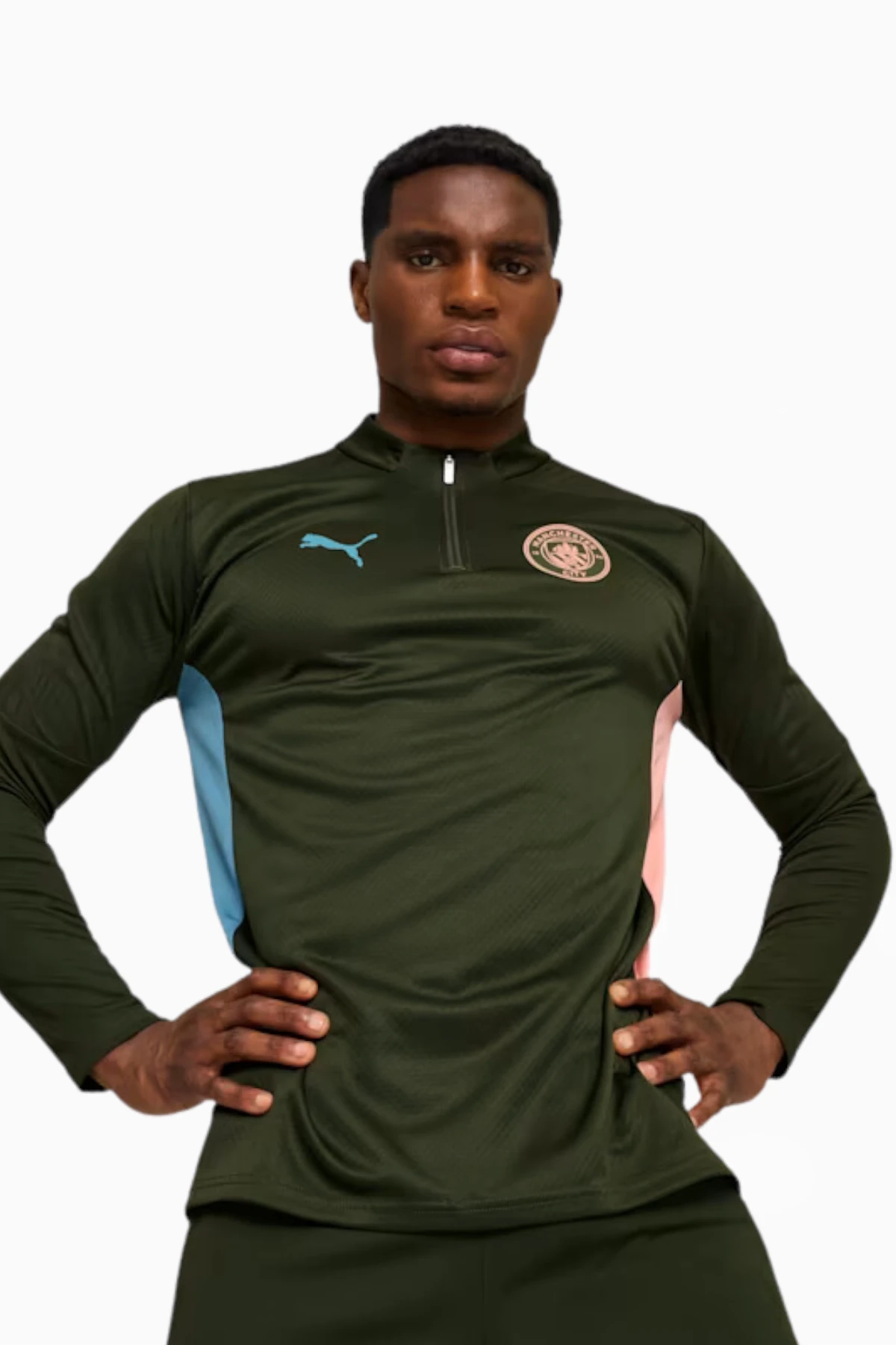 Bluza z kapturem Puma Manchester City 24/25 Training - Zielony