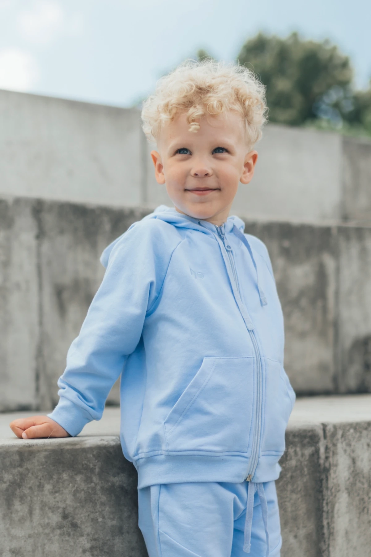 Bluza z kapturem R-GOL Street New Małe dzieci - Błękitny