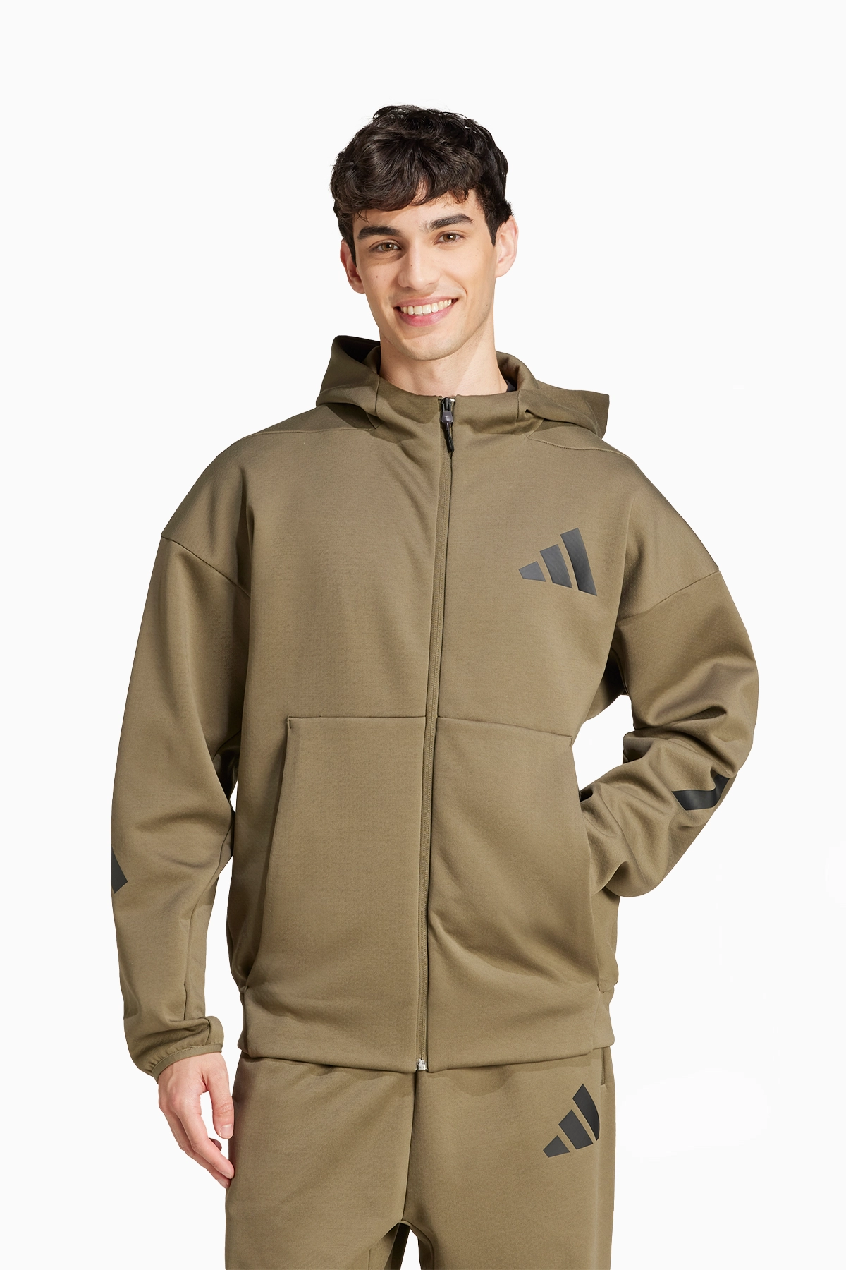 Bluza z kapturem adidas Z.N.E. Full-Zip - Zielony