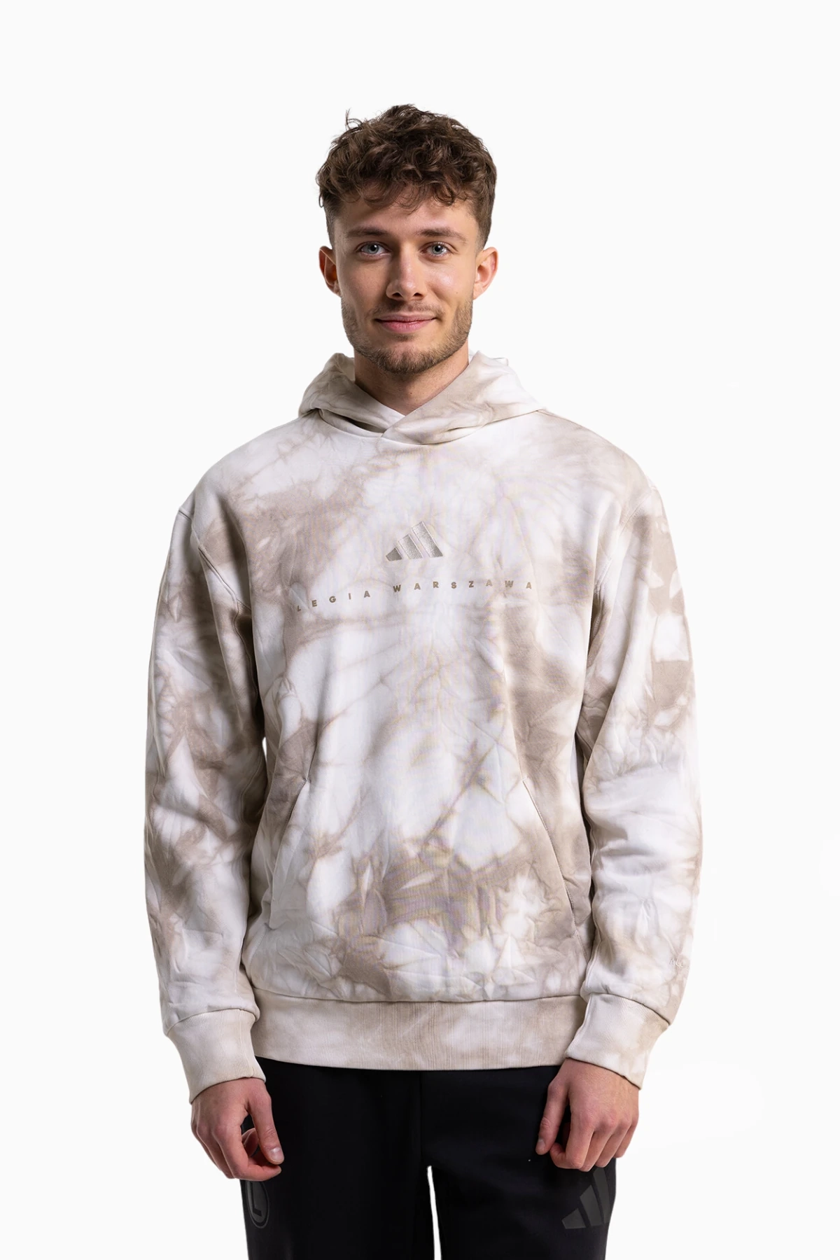 Bluza z kapturem adidas Legia Warszawa 24/25 All SZN Fleece Washed - Beżowy