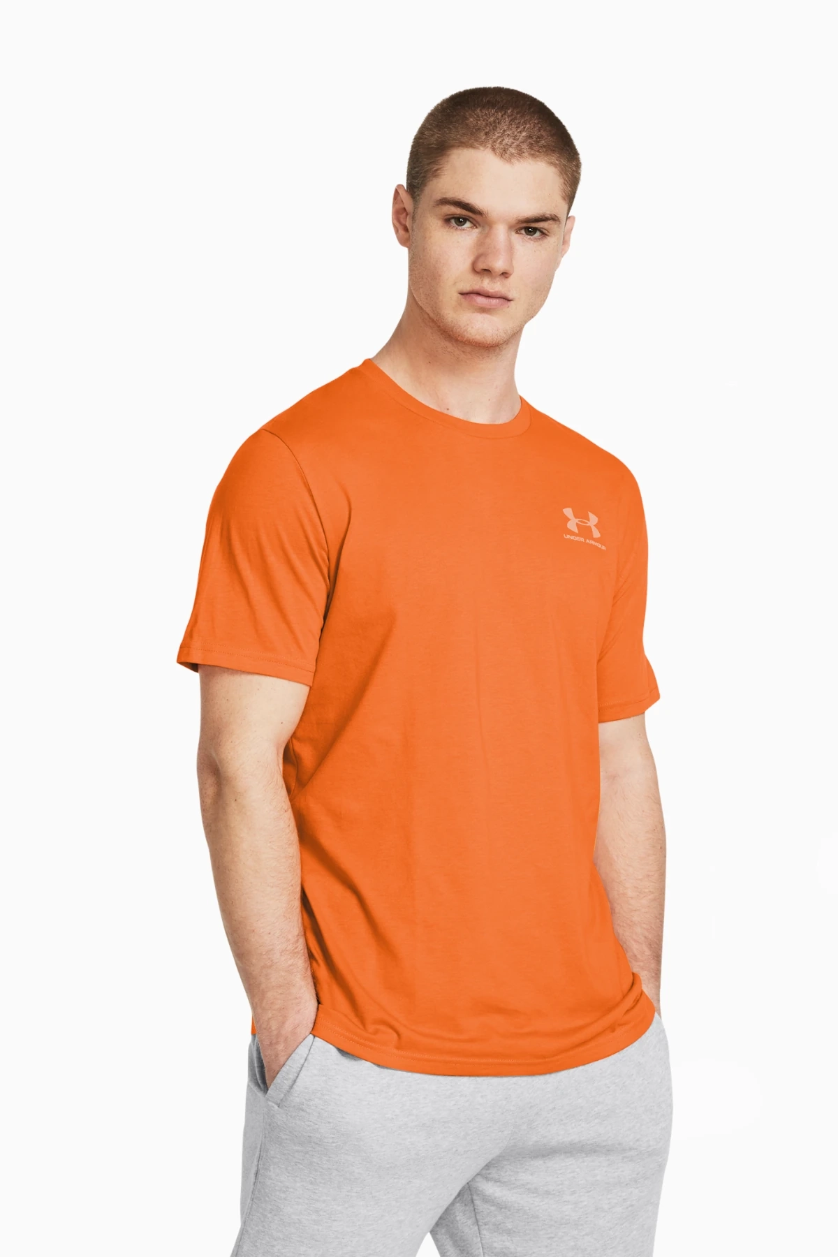 Koszulka Under Armour Sportstyle Left Chest - Pomarańczowy