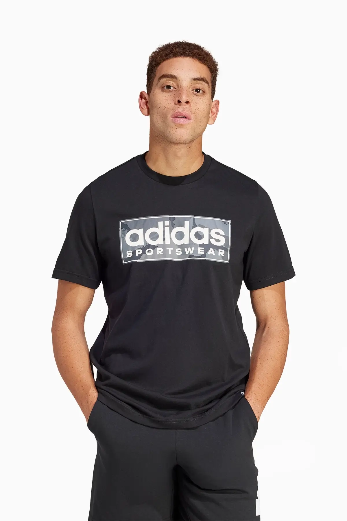 Koszulka adidas Camo Linear Graphic - Czarny