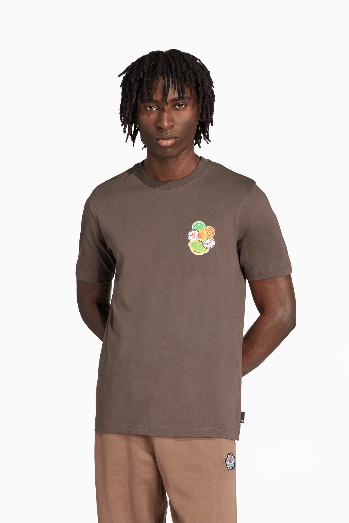 Koszulka adidas Trefoil Series Loose - Brązowy